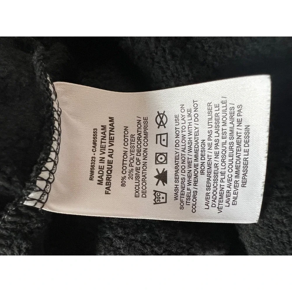 Nike Women Black‎ Logo Hoodie Pullover Sweatshirt Size S Cropped